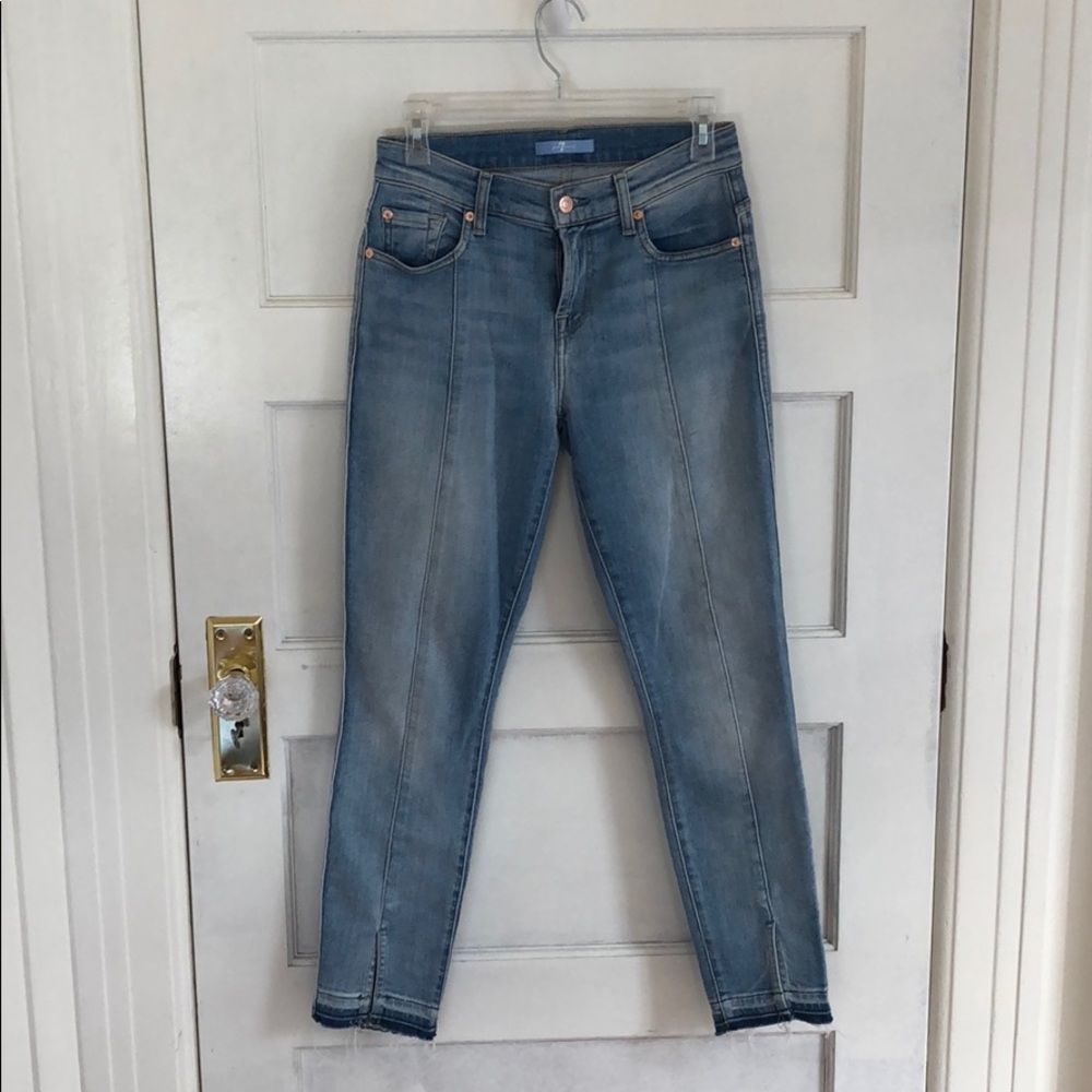 7 For All Mankind Split Hem Skinny Size 26